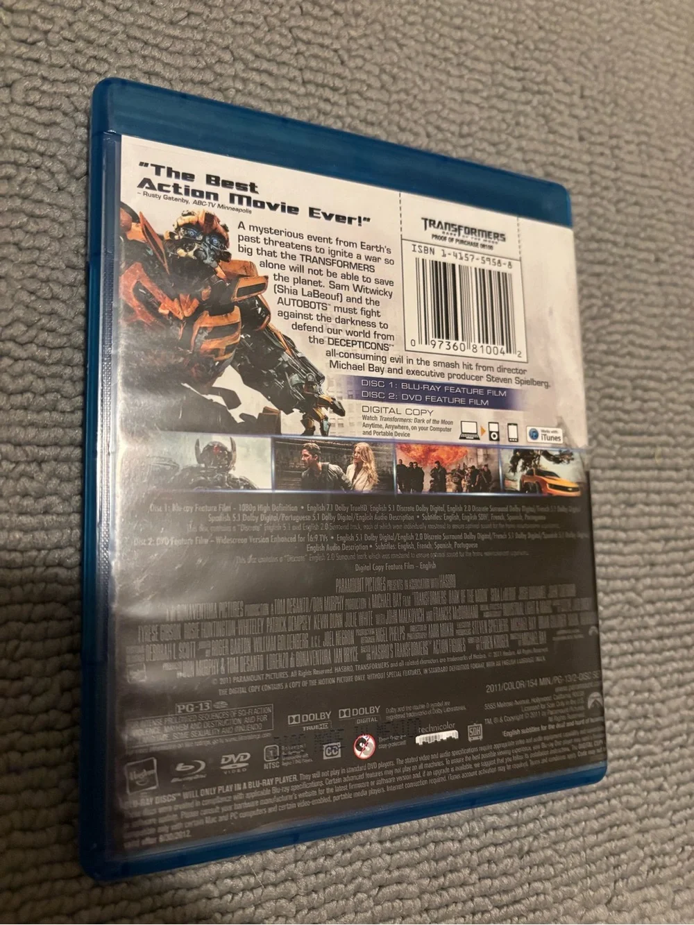 Transformers: Dark of the Moon (Blu-ray + DVD + Digital) - Paramount - Blue